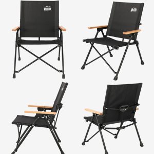 SILLA NEGRA PLEGABLE PLAYERA PRO TELA 600D OXFORD