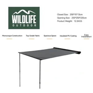 TOLDO LATERAL 250X250 AUTO JEEP CAMIONETA