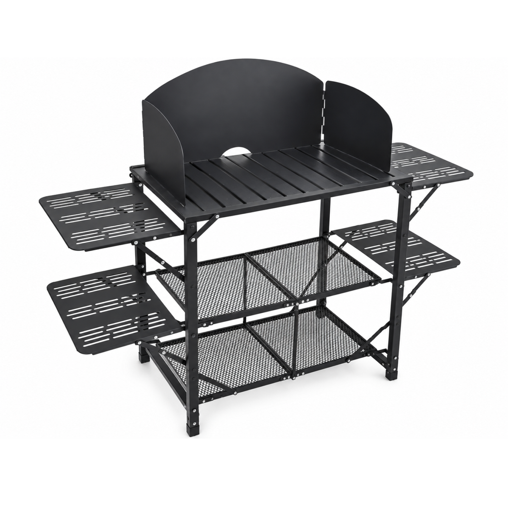 MESA ALUMINIO TIPO ESTANTE PARA COCINAR CON PARA VIENTO