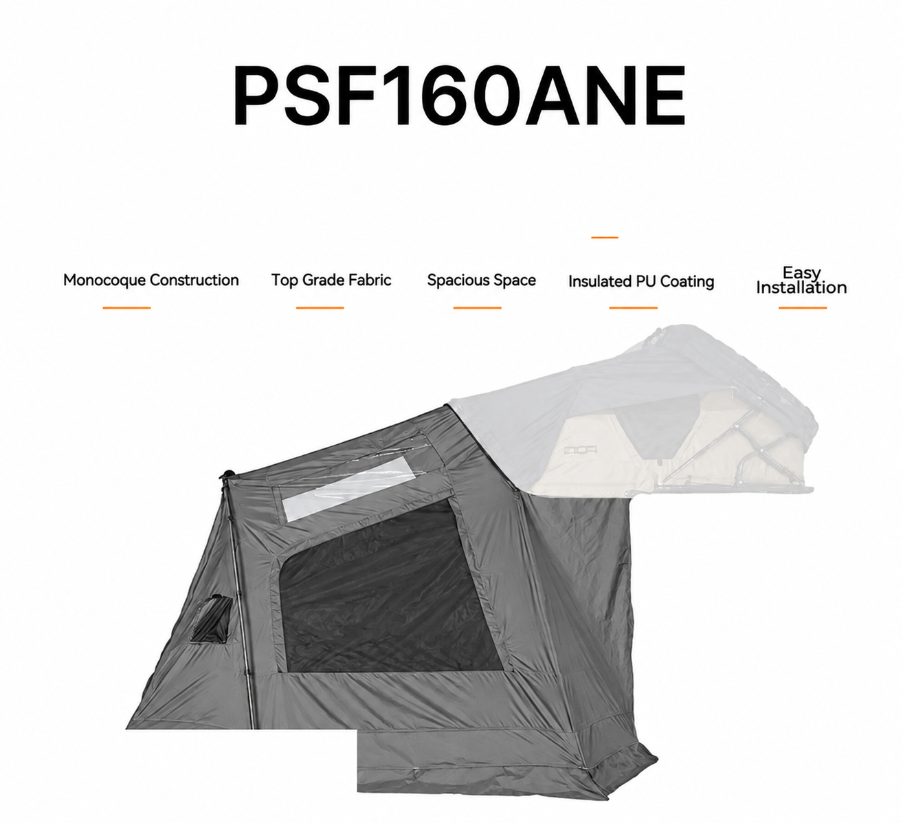 ANEXO VESTIDOR LATERAL PARA CARPA PS160ABSG GREY BLAK