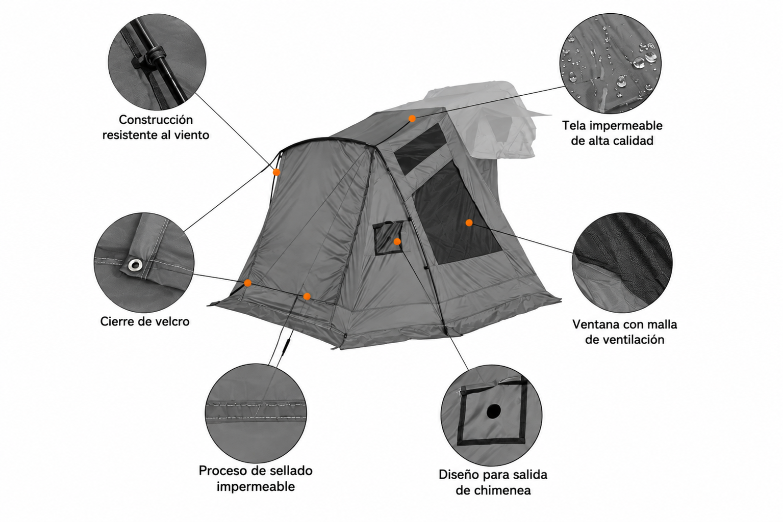 ANEXO VESTIDOR LATERAL PARA CARPA PS160ABSG GREY BLAK - Imagen 2